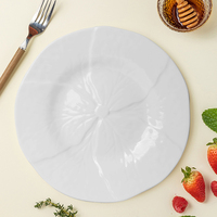 Assiette à chou en porcelaine blanche en gros, service de vaisselle en céramique pour hôtel, restaurant, mariage, événement, fête, cadeau, OEM, ODM