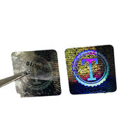 Étiquettes de sécurité avec logo personnalisé autocollants hologrammes étanches à usage unique avec fond de texte