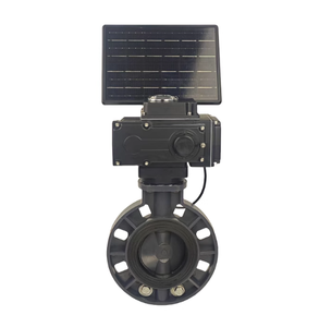 PN16 Wafer Butterfly Valve Stainless Steel Solar Power Soft <b>Seal</b> Normal Temperature for Water Media With Flow Speed Control - Product Image 1