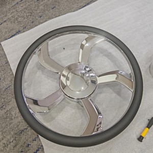 Jantes forgées XINGTU de luxe en <span class=keywords><strong>2</strong></span> pièces, finition argent brossé avec lèvre chromée pour Rolls-Royce, Bentley, Maybach, Mercedes Classe S, S600 - Product Image 4