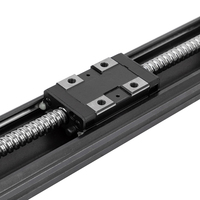 Acier XYZ Axis CNC Guide linéaire Actionneur Vis à billes Mouvement linéaire Table coulissante avec vis sans fin pour vis à billes et module linéaire