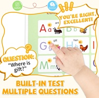 Livre d'apprentissage audio interactif en anglais pour enfants avec fonction tactile, livre éducatif intelligent pour la petite enfance, livres parlants pour enfants d'âge préscolaire