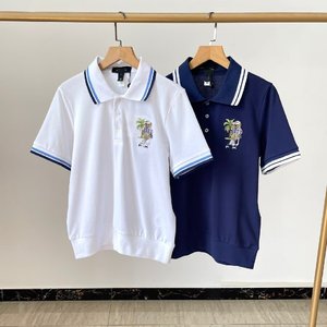 Chemises <span class=keywords><strong>polo</strong></span> pour femmes, style printemps-été, col rabattu, ours brodé, hauts simples à manches courtes pour l'été - Product Image 2