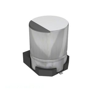 Condensateur à montage en surface (SMD) 470 µF 20 % 16 V, canal fabricant, CAP ALUM 470UF 20% 16V SMD 470 uF AVS477M16F24B-F - Product Image 1