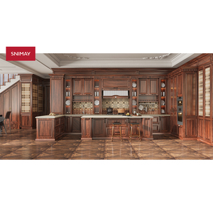 Mobili di Lusso Snimay, Design Completamente Personalizzato, Set di Armadietti da <span class=keywords><strong>Cucina</strong></span> in Legno Massello Laccato in Stile Classico Antico - Product Image 2