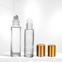 Bouteilles de parfum en verre de couleur ambre de haute qualité 10Ml 12 Ml avec bouteille de rouleau d'huile essentielle de boule d'acier inoxydable de transport