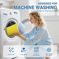 Sac à linge pour chaussures en polyester durable de qualité supérieure avec des arbres à chaussures réglables et une fermeture éclair pour machine à laver - Utilisation à domicile/dans les dortoirs/en voyage