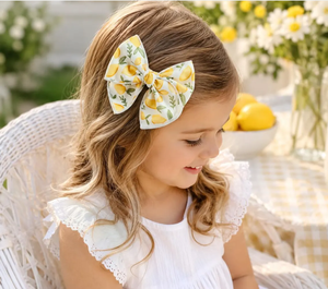 2 Stuks Zomer Print Stof Boog Haar Clips Watermeloen/Strepen/Ijs/Shell Prints Haarspeld Accessoires Voor Meisjes Dagelijkse slijtage - Product Image 5