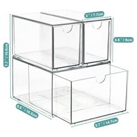 Plateau de table basse en acrylique avec poignée pour rangement de maquillage, tiroir et coiffeuse de salle de bain - Vente en gros usine