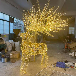 Sculptures lumineuses <span class=keywords><strong>de</strong></span> Noël 3D et motifs lumineux / Grandes décorations lumineuses extérieures pour parcs, paysages, centres commerciaux, hôtels, décorations <span class=keywords><strong>de</strong></span> Noël - Product Image 2