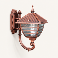 Lampe murale extérieure rétro moderne et créative, IP65 étanche, LED, avec diffuseur en verre et base en aluminium, pour usage domestique