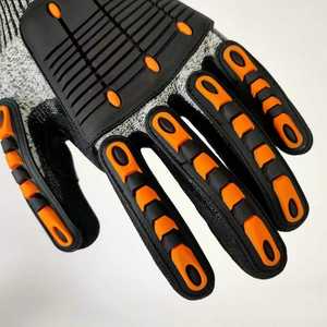 Guantes mecánicos de impacto <span class=keywords><strong>TPR</strong></span>, antivibración, para trabajos de carpintería y construcción - Product Image 2