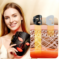 Masque personnalisé en silicone de qualité alimentaire, marque privée, masque facial de beauté à la lumière rouge et au laser