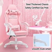Chaise de jeu rose pour fille, chaise de course pour jeux électroniques, chaise d'étude pour enfants, fauteuil d'ordinateur, fournisseur de meubles de bureau et de maison en Thaïlande