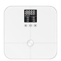 Nouvelle balance connectée intelligente avec grand écran numérique pour salle de bain, analyseur de graisse corporelle, alimentée par piles avec indication de surcharge