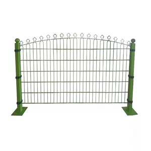 Wholesale Good Quality Powder Coated 868 Decorative Prestige Double Wire Fencing Panel Top with Arch
