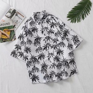 Chemise décontractée hawaïenne rétro pour homme, imprimée, en velours, séchage rapide, 100% coton pur, 6XL, tenue de plage - Product Image 2