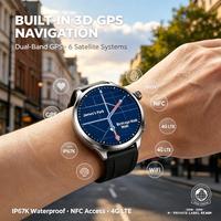 Smartwatch con Display AMOLED da 1,95 Pollici, Fotocamera Laterale Rotante, GPS, NFC, IP67K, Batteria da 2100mAh, Sistema Dual, Supporto OEM ODM