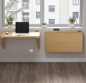 Wandmontierter Platzsparender Stahl-Klapptisch mit Halterung für Heimbüro-Computertische Anpassbare Größe & Farbe - Product Image 3
