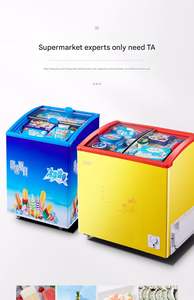 Congelador Horizontal con Puerta de Vidrio para Supermercados Pequeños, para Almacenar Helados, Agua, Bebidas, Cerveza, Alimentos, etc. - Product Image 4