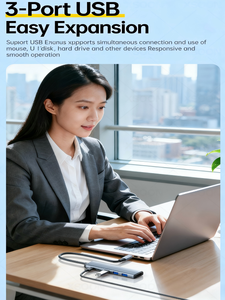 Hub USB-C <span class=keywords><strong>6</strong></span>-en-1 avec indicateur LED, <span class=keywords><strong>HDMI</strong></span> 2.0 4K60Hz, USB-C 3.0, charge PD 100W, <span class=keywords><strong>adaptateur</strong></span> multiport pour ordinateur portable, MacBook, <span class=keywords><strong>iPhone</strong></span> 17 - Product Image 4