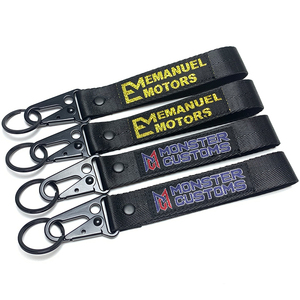 Llavero Corto <span class=keywords><strong>de</strong></span> Poliéster con Logotipo Personalizado <span class=keywords><strong>de</strong></span> Fábrica, Tejido y Bordado, con Gancho <span class=keywords><strong>de</strong></span> Águila, Llaveros Personalizados para la Muñeca - Product Image 2