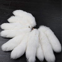 Queue de renard véritable en gros, queue de renard moelleuse en fourrure animale pour accessoires de décoration, porte-clés moelleux en queue de renard