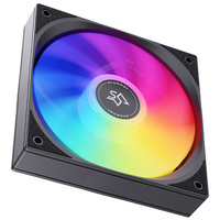 Ventilateur de boîtier PC SNOWMAN BK120 120mm noir, LED arc-en-ciel, 1000 tr/min, Molex 4 broches, 12V DC, économique, vente en gros