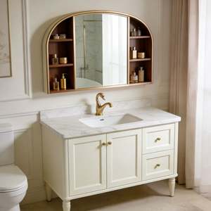 BALOM Customized Wall Mounted <b>Bathroom</b> Vanity MDF <b>Cabinet</b> with Integrated Sink Waterproof <b>Storage</b> for <b>Small</b> Apartment <b>Bathroom</b> - Product Image 3