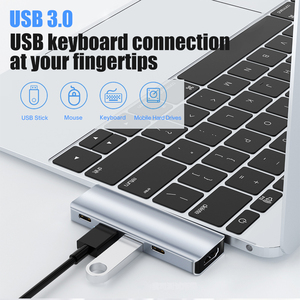 Jumon UBS C Hub 4K 5 en 1 Adaptador Multipuerto HD4K USB Tipo C Entrega de Energía de Carga Rápida para MacBook PC - Product Image 3