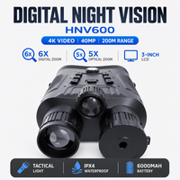 Binoculares de Visión Nocturna Digital con Iluminador IR de 850nm, HNV600, Cámara de Visión Nocturna Infrarroja con Video 4K, Equipo para Exteriores