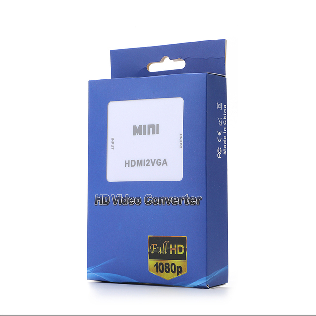 SENYE HDMI to VGA Converter Digital Analog for PC Laptop Tablet HDMI Male to VGA Famale Adapter