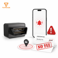 Localizador GPS OBD 4G en Tiempo Real Sin Cuota Mensual, Posicionamiento GPS BDS LBS, Geocerca, Alarma de Vibración, Rastreador GPS OBD para Flotas de Vehículos