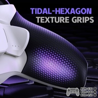 Kit de boutons arrière remappables RISE Plus Max en caoutchouc blanc/noir avec fonction de clic pour arrêter les mouvements pour manette de jeu