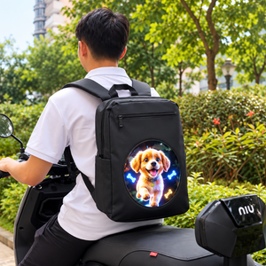 โฮโลแพ็ค – กระเป๋าเป้สะพายหลัง LED โฮโลแกรม 3 มิติ ขนาด 18 ซม. พร้อมระบบควบคุมผ่านแอพ WiFi จอแสดงผลโฆษณาแบบพกพา |   กระเป๋าเป้สะพายหลังแบบเคลื่อนไหวได้ที่ปรับแต่งได้ - Product Image 3