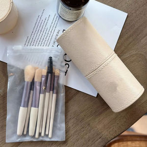 8-Piece Mini <b>Makeup</b> <b>Brush</b> <b>Set</b> Short Handle Transparent Handle Portable Powder <b>Brush</b> Contour <b>Brush</b> Blush <b>Brush</b> Eyeshadow <b>Brush</b> - Product Image 1