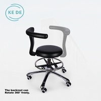 KEDE Tabouret réglable pour assistant dentaire, facile à nettoyer et durable pour les écoles et les ateliers de dentistes.
