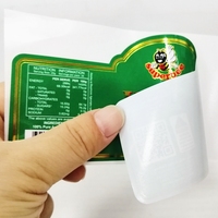 Étiquettes autocollantes en PET pour col de bouteille, dorées, rectangulaires, de forme spéciale, avec logo alimentaire pour pots de miel, sandwichs et huile d'olive