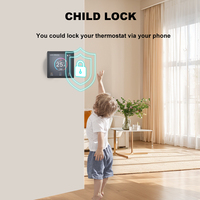 Termostato con Pantalla Táctil a Color TFT WiFi Tuya, Controlador de Calefacción por Suelo Radiante Eléctrico con Ahorro de Energía, Control por Voz con Alexa y Google