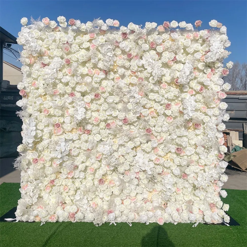 KEWEI 162 düğün zemin lüks orkide çiçek beyaz allık pembe çiçek duvar yuvarlayarak zemin