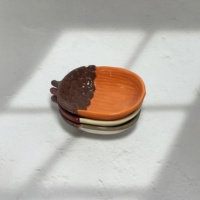 Assiette en céramique de forme irrégulière au design créatif, directement de l'usine, pour la fête de Thanksgiving, décoration de table de fête, décoration de la maison