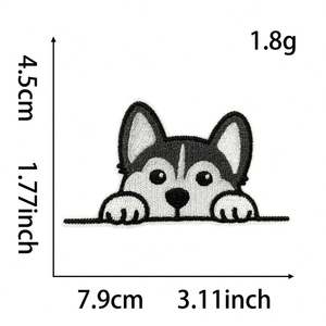 Nuevo Parche Bordado de Perro <span class=keywords><strong>Collie</strong></span> Jarre Aero <span class=keywords><strong>Bull</strong></span>, Adhesivo Termoadhesivo, Etiqueta de Tela - Product Image 3