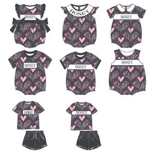 Ручная вышивка смокингом на детской одежде: короткие комбинезоны-пузыри с именной вышивкой для Дня святого Валентина, милые модели для малышей - Product Image 4