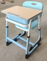 Conjuntos de Escritorio y Silla Ajustables de Fábrica para Escuelas, Escritorio Escolar con Tamaños Personalizados, Conjunto de Sillas y Mesas para Aulas, Escritorio y Silla para el Aula