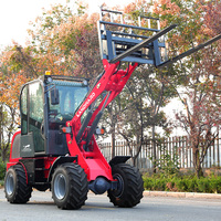 Mini Cargadora de Ruedas con Motor Diésel 4x4, Cargadora Compacta W810 Todoterreno con Accesorios, Precios con Envío Gratuito