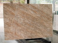 Dalles de pierre naturelle de qualité supérieure SH STONE, quartzite brun Taj de luxe pour comptoirs de salle à manger, salles de bain, murs intérieurs
