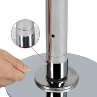 Mise à niveau Portable et Amovible Acier Stripper Fitness Pole Sport Fitness bar Portable Réglable Hauteur Pole Dance Dancing Tube