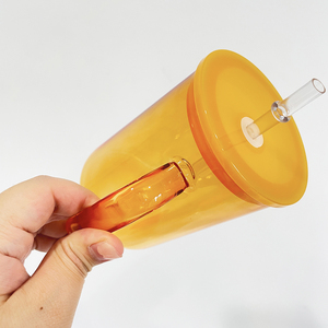 Hoa Kỳ Kho 17Oz Hot Sô Cô La Và Cà Phê Màu Cốc Thủy Tinh Trống Thăng Hoa Đầy Màu Sắc Rõ Ràng Thạch Cốc Thủy Tinh Với PP Nắp - Product Image 6