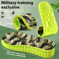 Semelles intérieures de sport confortables en PU et tissu en fibre de génes, respirantes, avec amorti 4D longue durée, pour chaussures de course d'été