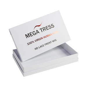 Boîte cadeau élégante <span class=keywords><strong>en</strong></span> carton rigide avec couvercle et base blancs personnalisés - Product Image 4